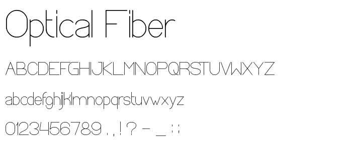 OPTICAL FIBER font
